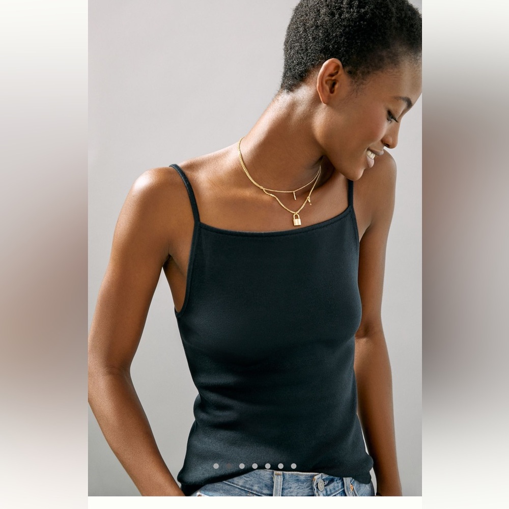 Anthropologie Rashida Sweater Tank Black